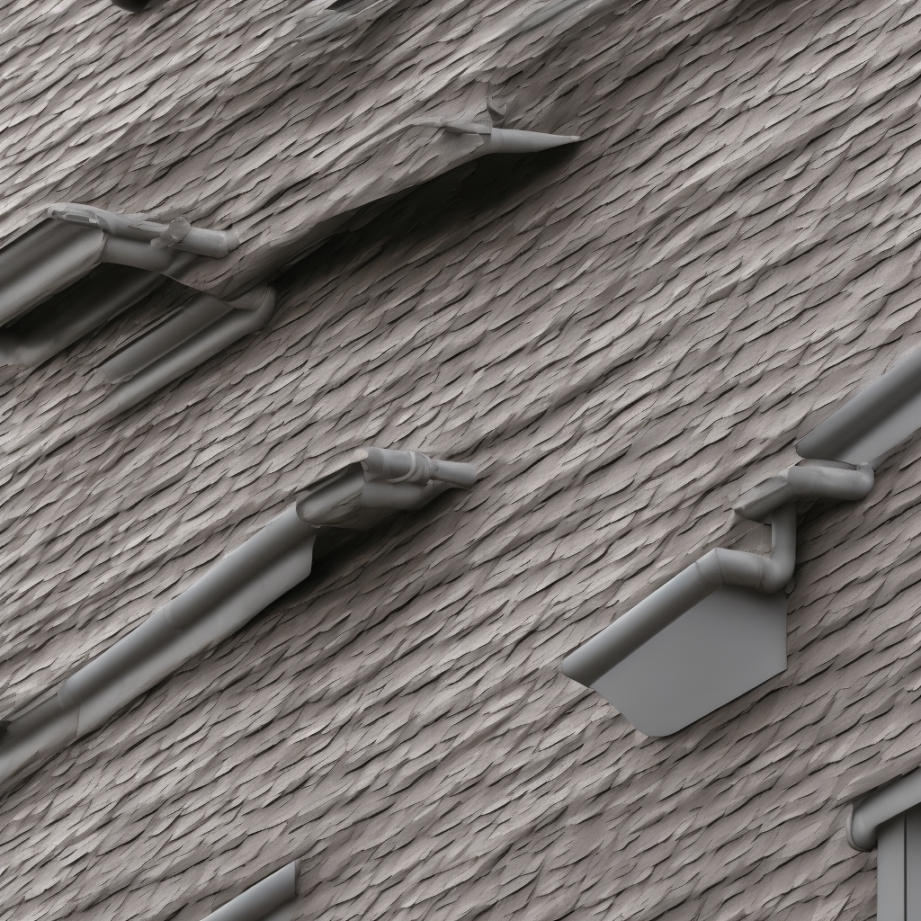Metal gutters and downspout system detail showing professional installation and weathering